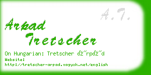 arpad tretscher business card